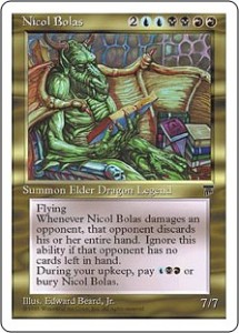 Elder Dragon Legend Nicol Bolas from Legends reprinted in Chronicles