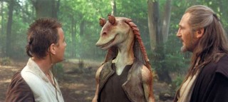 Jar Jar Binks and the Jedi in Star Wars Episode I The Phantom Menace