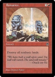 Stronghold's Ruination was the Armageddon of nonbasic Lands