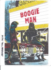 Unreleased Boogie Man Illustration by Darren Auck for ACDC's Ballbreaker