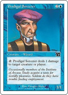 Prodigal Sorcerer Beta HEAVILY PLD Blue Common MAGIC THE GATHERING CARD ABUGames