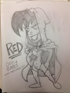 Chris is always drawing... Here's Red!