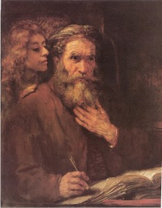 Saint Matthew and the Angel by Rembrandt