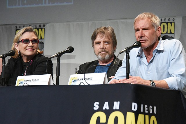 Leia, Luke, and Han at the SDCC 2015 Star  Wars Panel