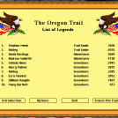 The Oregon Trail List of Legends