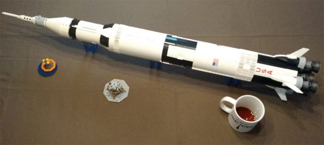 Completed LEGO Saturn V Rocket