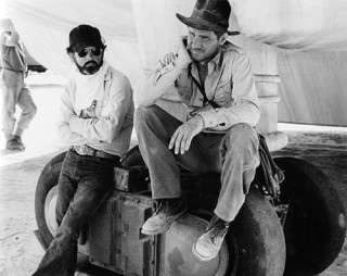 George Lucas and Harrison Ford on the Set of Raiders of the Lost Ark