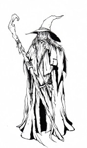 a sketch of Gandalf I did BEFORE the film was released