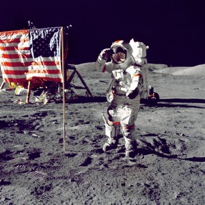 Neil Armstrong on the Moon in 1969