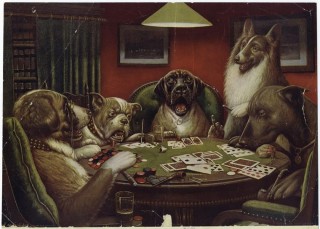 A Waterloo Dogs Playing Poker