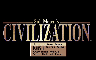 Sid Meier's Civilization Start Screen