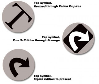 Evolution of the Tap Symbol of Magic the Gathering