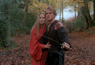 Westley protects Buttercup in The Princess Bride