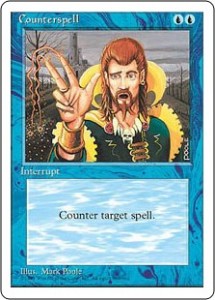Fourth Edition Counterspell artwork by Mark Poole