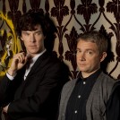 Benedict Cumberbatch as Sherlock Holmes and Martin Freeman as Dr Watson