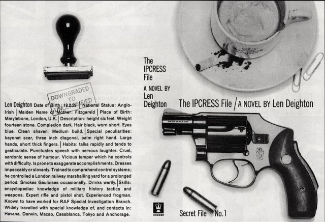 The original dust jacket for The IPCRESS File by Len Deighton