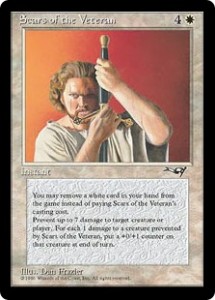Scars of the Veteran White's Pitch Card from Alliances