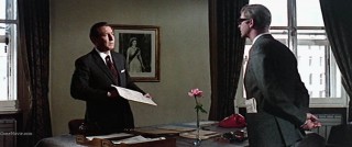 Harry Palmer talking to Colonel Ross in The IPCRESS File
