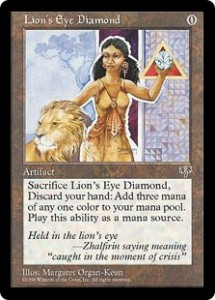 Lion's Eye Diamond a tamer Black Lotus from Mirage