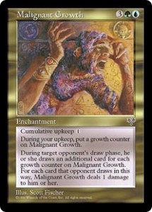 Malignant Growth a Gold Enchantment from Mirage