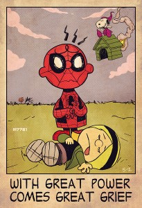 Spider-man and Charlie Brown by m7781