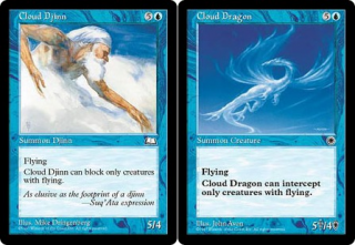 Weatherlight's Cloud Djinn was a functional reprint of Cloud Dragon from Portal