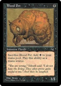 Blood Pet was the first Thrull printed since Fallen Empires