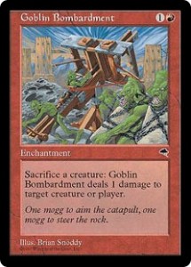 Goblin Bombardment was THE premier card of Tempest