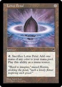 Lotus Petal appeared to be a child of the Power Nine's Black Lotus