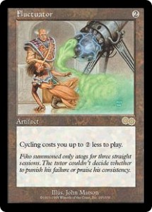 Fluctuator from Urza's Saga made Cycling Cheaper to do