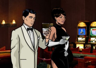 Sterling Archer drinks in style
