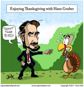 Enjoying Thanksgiving with Hans Gruber