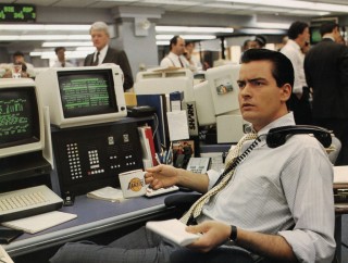 Charlie Sheen as Bud Fox in Wall Street