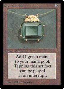 Mox Emerald of the Magic the Gathering Power Nine