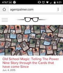 Geeking on the Go with Agent Palmer Mobile Site