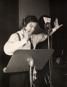 Orson Welles during the War of the World Radio Broadcast