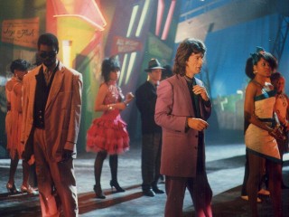 Mick Jagger on the set of The Rolling Stones Harlem Shuffle Video