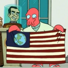 Zoidberg with the Earth Flag Futurama