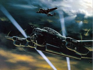 Painting of a Lancaster Bombers