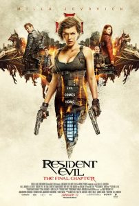 Resident Evil The Final Chapter Official Movie Poster