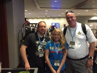 Dan with Ginger and Paula at Podcast Movement 2016