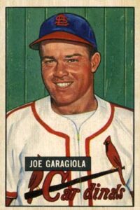 Joe Garagiola Cardinals baseball card